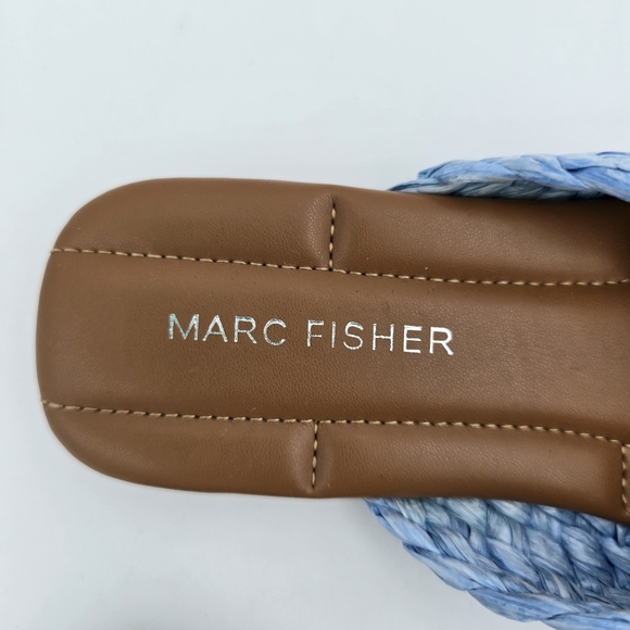 NWOT Marc Fisher Lasket Flat Slide Sandals, Surf Blue, Women's 5.5M - Picture 3 of 12